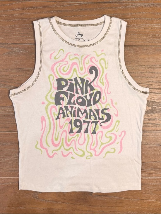 goodie two sleeves Tops - Light Pink Graphic Tank Top - Band Print